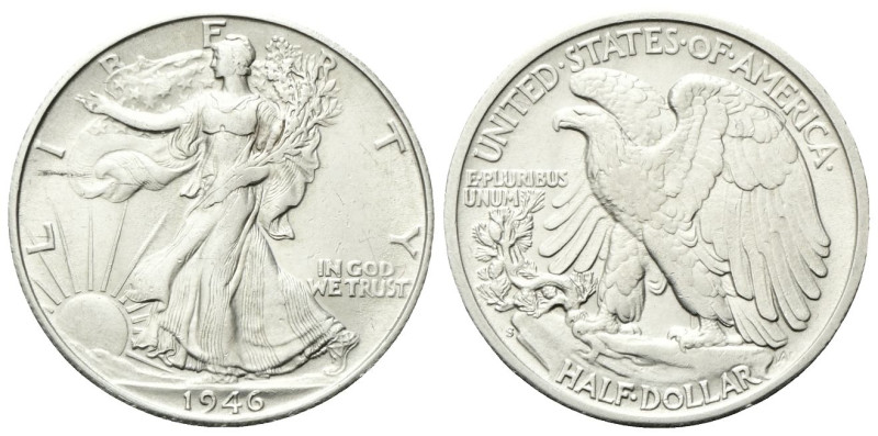 USA
Federazione.
Half Dollar 1946 Walking Liberty S, zecca di San Francisco.
...