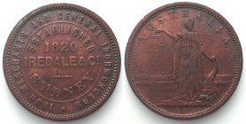 AUSTRALIA. Penny Token 1820, IREDALE & Co., Sydney, copper, VF