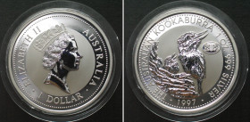 AUSTRALIAN KOOKABURRA. 1 Dollar 1997, Privy mark ZURICH, silver 1 oz, BU