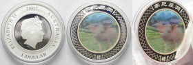 AUSTRALIA 1 Dollar 2007 Lunar YEAR OF THE PIG silver HOLOGRAM Proof
