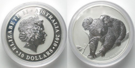AUSTRALIA. 10 Dollars 2010 KOALA silver 10 oz BU