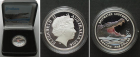 AUSTRALIAN SALTWATER CROCODILES - GRAHAM 1 Dollar 2014, 1oz silver, Proof