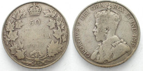 CANADA 50 Cents 1914 GEORGE VI silver KEY DATE!