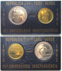 CAPE VERDE. 1985 10th Anniversary of Independence Proof Set, 1 Escudo & 10 Escudos