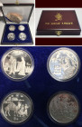 CHINA 4 x 5 Yuan 1995 SILK ROAD 1st set silver w. box & COAs