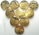 CHINA. Set WORLD CULTURAL HERITAGE SITE 10 x 5 Yuan 2002, 2003, 2004, 2005, 2006