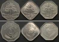 IRAQ 250 Fils 1990, 500 Fils 1982, 1 Dinar 1981, UNC-