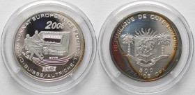IVORY COAST. 500 Francs CFA 2008, Stade de Suisse, Bern, SOCCER EU CUP, silver