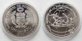 PERU 1 Sol 2004 FOOTBALL WORLD CUP silver Proof