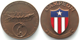 PUERTO RICO Medal after 1952, Basketball, CAMPEON, bronze, enamel, 45mm