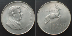 SOUTH AFRICA Rand 1967 English VERWOERD silver UNC