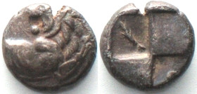 THRACE. Chersonesos, AR Hemidrachm, 400-350 BC, pellet & palm branch, XF