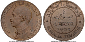 Vittorio Emanuele bronze Prova 4 Bese 1909-R MS64 Brown NGC, Rome mint, KM-Pr3, Pag-398 (R2), Gig-P4 (R2). HID09801242017 © 2024 Heritage Auctions | A...