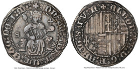 Naples. Alfonso I Carlino ND (1442-1468) XF45 NGC, Naples mint, CNI-XIX-172. 3.60gm. Ample luster atop a mauve-espresso patina. Gorgeous appearance. H...