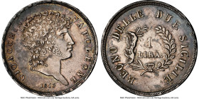 Naples & Sicily. Joachim Murat Lira 1813 AU58 NGC, KM257. Better condition for this Napoleonic type, besting the Newman example at an AU55. HID0980124...