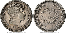 Naples & Sicily. Joachim Murat 2 Lire 1813 VF25 NGC, Bologna mint, KM258. Struck during French occupation. Scarce two-year type, only collectible date...