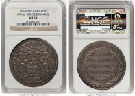 Papal States. Innocent XI Piastra ND (1676-1689) AU58 NGC, Rome mint, KM408, Dav-4095. Also valued as Scudo of 80 Bolognini. One of five certified by ...