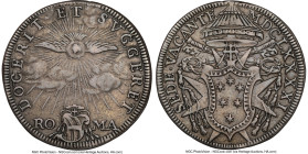 Papal States. Sede Vacante Testone MDCLXXXXI (1691) XF Details (Plugged) NGC, Rome mint, KM539. Dove flying down. From the Meduno Collection HID098012...
