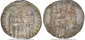Venice. Pietro Gradenigo Grosso (1289-1311) MS63 NGC, Paolucci-2. 21mm. 2.20gm. PЄ • GRADONICO • | • S • M • VЄNЄTI •, doge (on left) standing facing,...