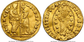 Venice. Nicolo da Ponte gold Zecchino ND (1578-1585) AU55 NGC, KM-MB246, Fr-1267. 3.49gm. HID09801242017 © 2024 Heritage Auctions | All Rights Reserve...