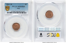 Vittorio Emanuele II Centesimo 1861-M MS66 Red PCGS, Milan mint, KM1.1. HID09801242017 © 2024 Heritage Auctions | All Rights Reserved www.HA.com/Texas...