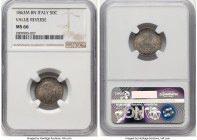 Vittorio Emanuele II 50 Centesimi 1863 M-BN MS66 NGC, Milan mint, KM14.1. Value Reverse. Tied for top pop. HID09801242017 © 2024 Heritage Auctions | A...