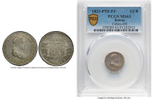 Ferdinand VII 1/2 Real 1821 PTS-PJ MS63 PCGS, Potosi mint, KM90, Cal-436. HID09801242017 © 2024 Heritage Auctions | All Rights Reserved www.HA.com/Tex...