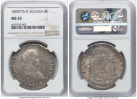 Ferdinand VII 8 Reales 1809 PTS-PJ MS63 NGC, Potosi mint, KM84, Cal-1374. The highest graded representative on the NGC census. HID09801242017 © 2024 H...