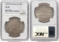 Republic 8 Soles 1829 PTS-JM AU58 NGC, Potosi mint, KM97. HID09801242017 © 2024 Heritage Auctions | All Rights Reserved www.HA.com/TexasAuctioneerLice...