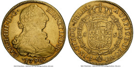 Charles IV gold 8 Escudos 1796 So-DA AU Details (Obverse Scratched) NGC, Santiago mint, KM54, Cal-1761. From the Lattimer Collection HID09801242017 © ...