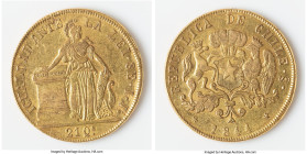 Republic gold 8 Escudos 1844 So-IJ XF, Santiago mint, KM104.2. DECIEMBRE on edge. 26.95gm. HID09801242017 © 2024 Heritage Auctions | All Rights Reserv...