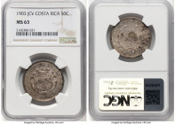Republic 50 Centimos 1903-JCV MS63 NGC, Philadelphia mint, KM143. Devices remain crisp and distinct. HID09801242017 © 2024 Heritage Auctions | All Rig...