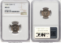 Republic Centavo 1938 MS63 NGC, Philadelphia mint, KM9.1. Lowest mintage date of type. HID09801242017 © 2024 Heritage Auctions | All Rights Reserved w...