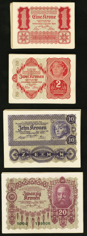 Austria Large Group Lot of 148 Examples from the Oesterreichisch-Ungarische Bank...