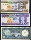 Barbados Central Bank of Barbados $10; $20 ND (1973) Pick 33a; 34a Choice Crisp Uncirculated; Netherlands Antilles Bank Van De Nederlandse Antillen 5 ...