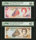 Cayman Islands Currency Board 10; 25 Dollars 1991 Pick 13; 14 PMG Gem Uncirculated 65 EPQ; Superb Gem 67 EPQ. 

HID09801242017