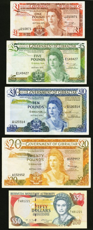 Gibraltar and Bermuda Group Lot of 5 Examples Very Fine. 

HID09801242017