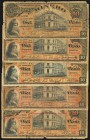 Mexico Banco Minero 10 Pesos 1888 Pick S164 M133a; 19.2.1904, 16.3.1910, and 21.11.1912 Pick S164Ac M133e; 31.1.1914 Pick S164Ac M133d Good. A few exa...