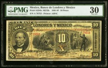 Mexico Banco de Londres y Mexico 10 Pesos 2.1.1894 Pick S234b M272b PMG Very Fine 30. 

HID09801242017
