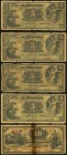 Mexico Banco de Morelos 5 Pesos 25.3.1903, 25.3.1903, 24.12.1903, and 20.12.1904 Pick S345a M417a; 10 Pesos 25.3.1903 Pick S346a M418a Very Good. All ...