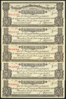 Mexico Gobierno Constitucionalista de Mexico, Monclova 50 Pesos 28.5.1913 Pick S634b, Five Examples Crisp Uncirculated or Better. 

HID09801242017