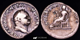 Vespasian Silver Denarius 3,31 g., 18 mm. Rome 77-78 A.D. Very fine
