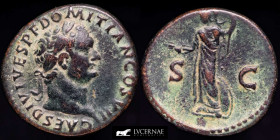 Domitian (AD 81-96) bronze As 9,44 g. 26 mm. Rome 80-81 A.D. Good very fine.