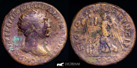 Trajan 98-117 AD Bronze Æ Dupondius 11,86  g., 27 mm. Rome 106-107 AD. Very fine
