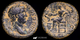 Hadrian Bronze As 10.22 g., 19 mm. Rome 125-128 A.D. F