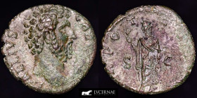 Aelius Bronze As 7,42 g., 24 mm. Rome 137 A.D. nEF