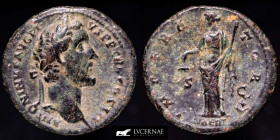 Antoninus Pius Bronze As 9,27 g., 27 mm. Rome 143-144 A.D. Good very fine