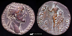 Antoninus Pius Bronze Dupondius 13,08 g., 25 mm. Rome 158/9 A.D. Good very fine