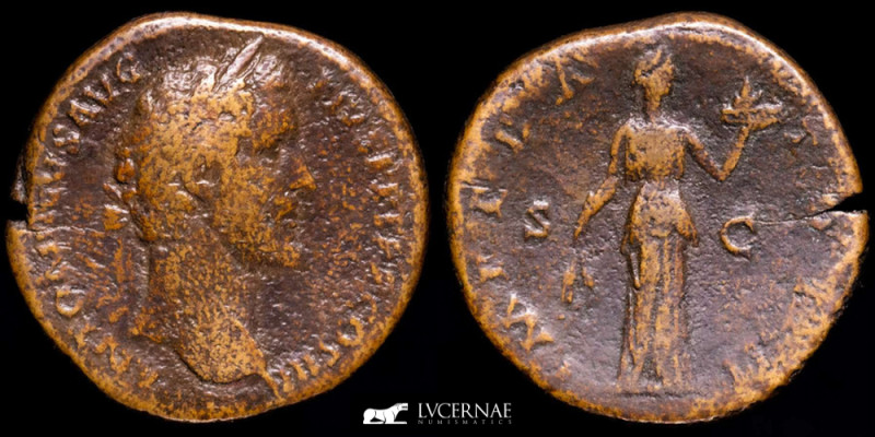 Roman Empire - Antoninus Pius (138-161 A.D.). Bronze sestertius (23,16 g, 31 mm....