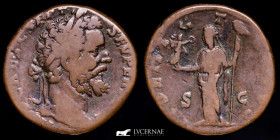Septimius Severus Bronze Sestertius 14,45 g, 28 mm Rome 193 A.D. Good fine